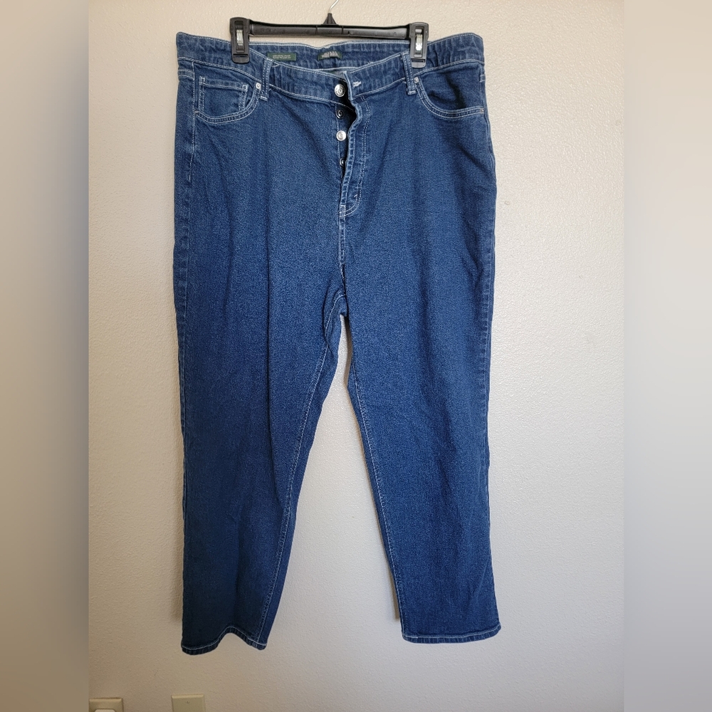 Wide Straight Leg Denim Jeans